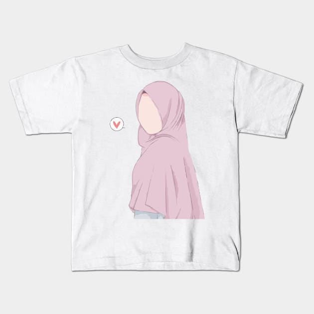 muslim cute Kids T-Shirt by Nawaw